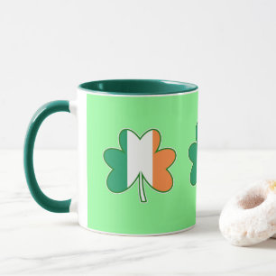 Irish Flag Colour Shamrocks Mug