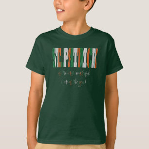 Irish Flag Colours in Text St. Patrick T-Shirt
