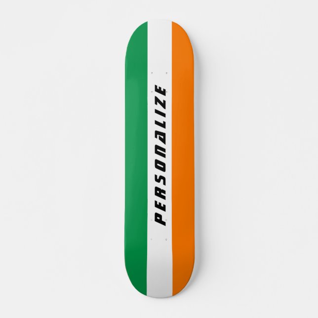 Irish flag custom design skateboard deck (Front)