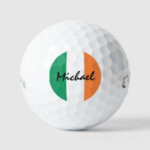 Irish Flag Custom Name css gbcn Golf Balls