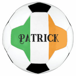 Irish Flag Custom Name Green and Orange Football