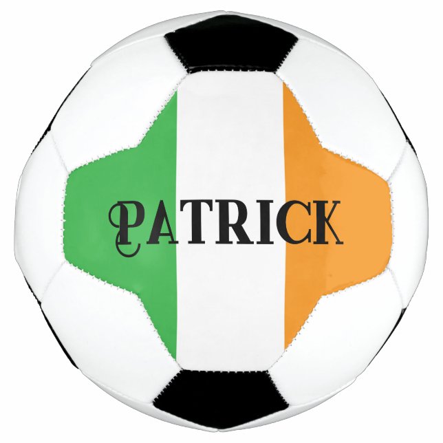 Irish Flag Custom Name Green and Orange Football (Front)