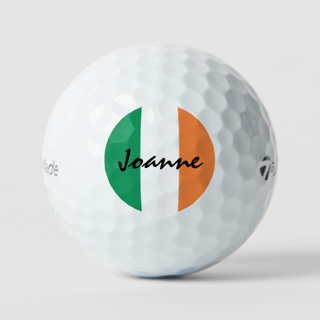 Irish Flag Custom Name tmtp5 gbt Golf Balls (Front)