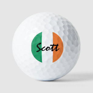 Irish Flag Custom Name va gbcnt Golf Balls