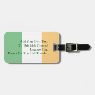 Irish Flag Customisable Luggage Tag