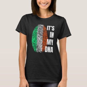 Irish Flag Dna Fingerprint Ireland St Patrick S Da T-Shirt