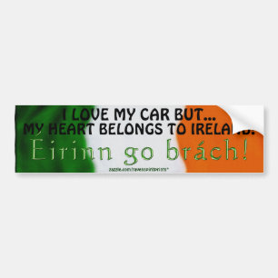 IRISH FLAG GIFT RANGE ~ Eirinn go brach! Bumper Sticker