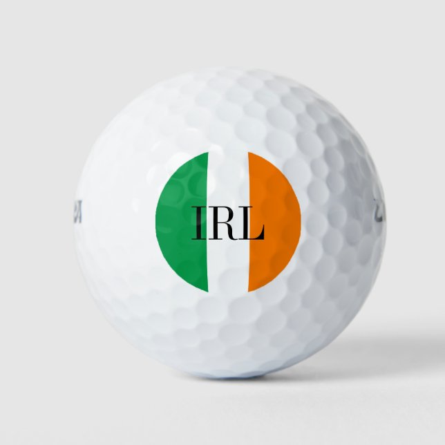 Irish flag golf ball set | IRL Ireland pride (Front)