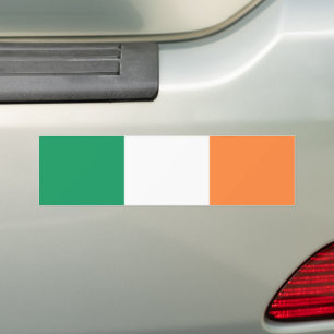 Irish flag green white orange tricolour bumper sticker
