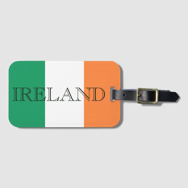 Irish Flag Ireland bc ltcn Luggage Tag (Front Horizontal)