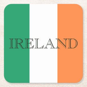 Irish Flag Ireland coastercnt Square Paper Coaster