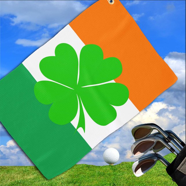 Irish Flag & Ireland golf /sports Golf Dublin Towel (Creator Uploaded)