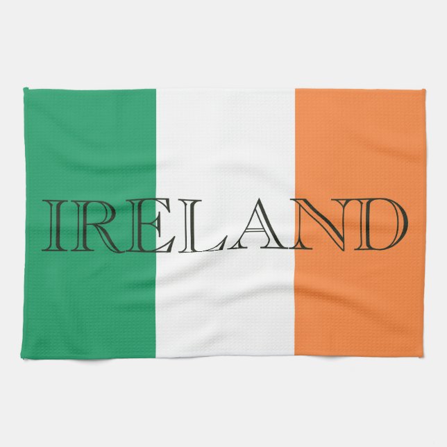 Irish Flag Ireland ktcnt Tea Towel (Horizontal)
