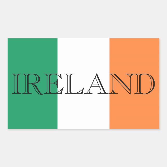 Irish Flag Ireland Letters Sticker arc (Front)