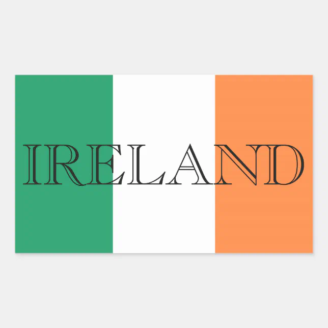 Irish Flag Ireland Letters Sticker arc | Zazzle