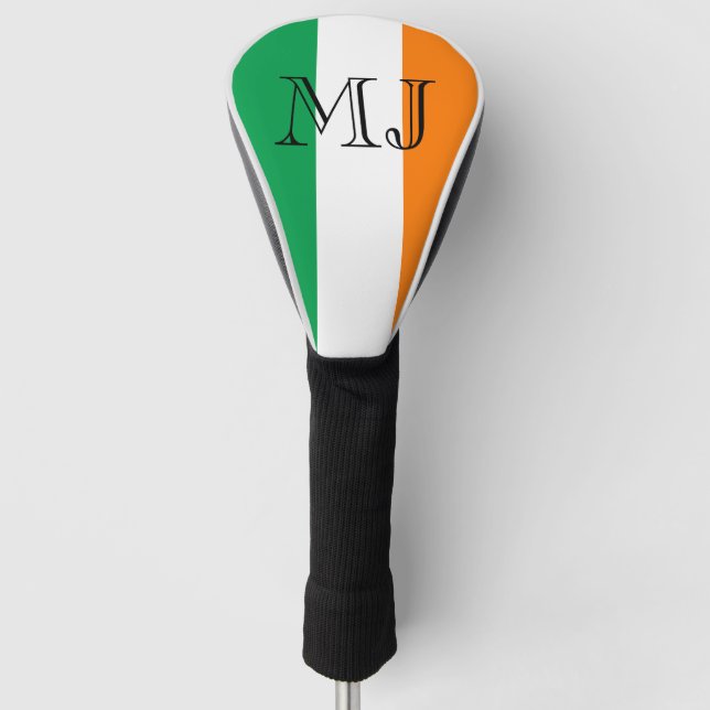 Irish Flag Ireland Monogram Driver Cover (Front)