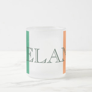 Irish Flag Ireland mugcnt Frosted Glass Coffee Mug