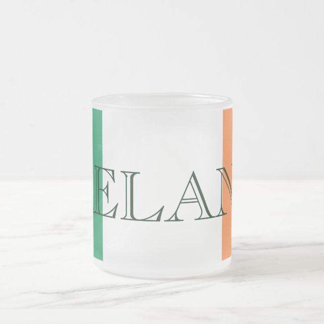 Irish Flag Ireland mugcnt Frosted Glass Coffee Mug (Center)