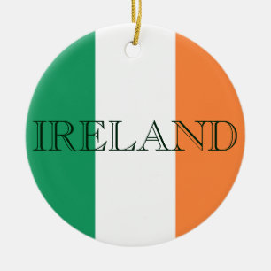 Irish Flag Ireland orncn Ceramic Tree Decoration