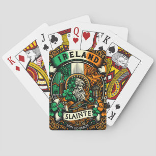 Irish Flag Ireland Saint Patricks Day Slainte Playing Cards