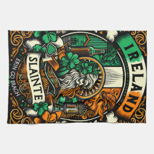 Irish Flag Ireland Saint Patricks Day Slainte Tea Towel