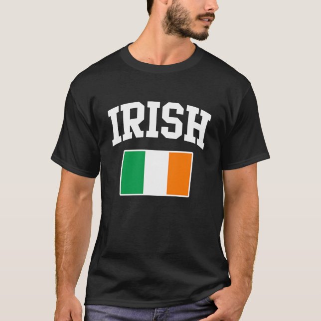 Irish Flag Ireland St Patrick's Day T-Shirt (Front)
