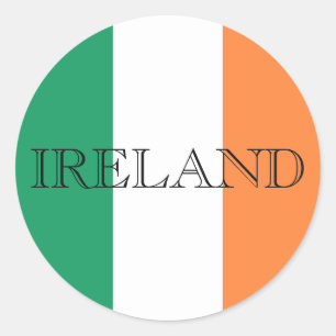 Irish Flag Ireland stkcn Classic Round Sticker