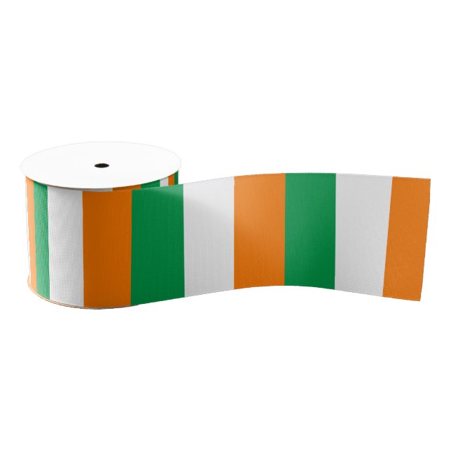 Irish Flag & Ireland travel, holiday /sports Grosgrain Ribbon (Spool)