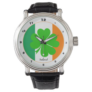 Irish Flag & Ireland trendy fashion / Shamrock Watch