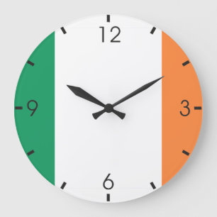 Irish Flag Large Clock