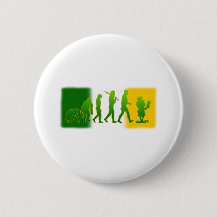 Irish flag Leprechaun evolution gear 6 Cm Round Badge