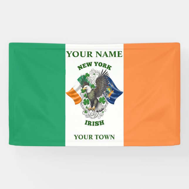 Irish Flag - New York Irish Banner (Horizontal)