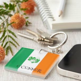 Irish Flag O,CONNOR Key Ring