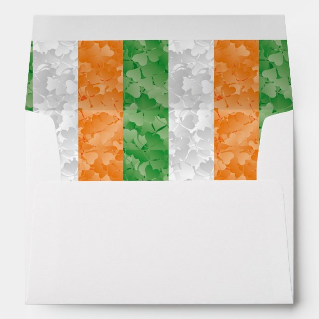 Irish Flag of Shamrocks Envelope (Back (Bottom))