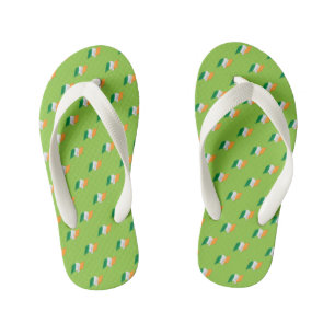 Irish Flag Pattern Kid's Flip Flops