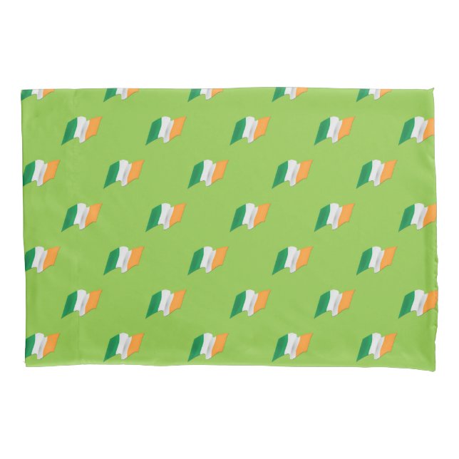 Irish Flag Pattern Pillowcase (Front-Left)