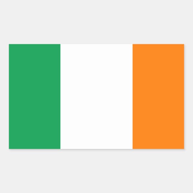 Irish Flag Rectangle Glossy Stickers (Front)
