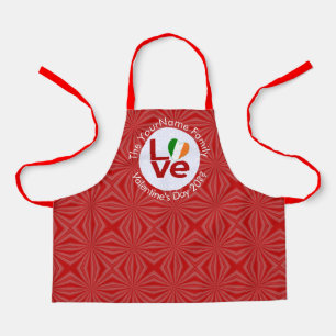Irish Flag Red LOVE Personalised Kids  Apron