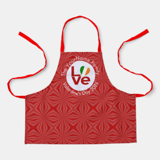 Irish Flag Red LOVE Personalised Kids  Apron