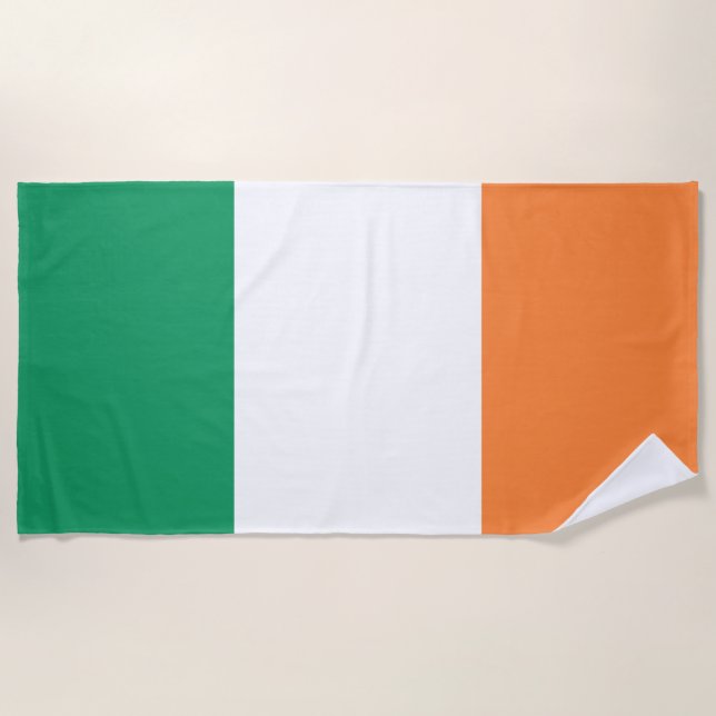 Irish Flag (Republic of Ireland) (ROI) (Eire) Beach Towel (Front)
