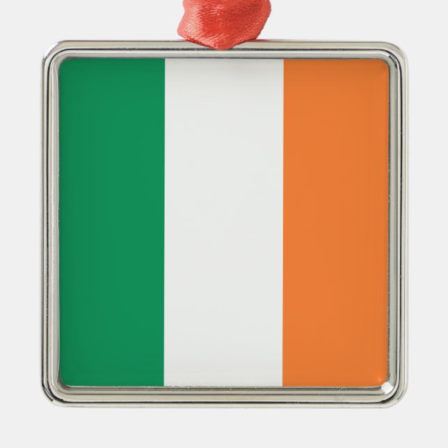 Irish Flag (Republic of Ireland) (ROI) (Eire) Metal Tree Decoration (Front)