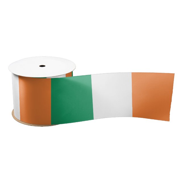 Irish Flag (Republic of Ireland) (ROI) (Eire) Satin Ribbon (Spool)