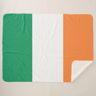 Irish Flag (Republic of Ireland) (ROI) (Eire) Sherpa Blanket