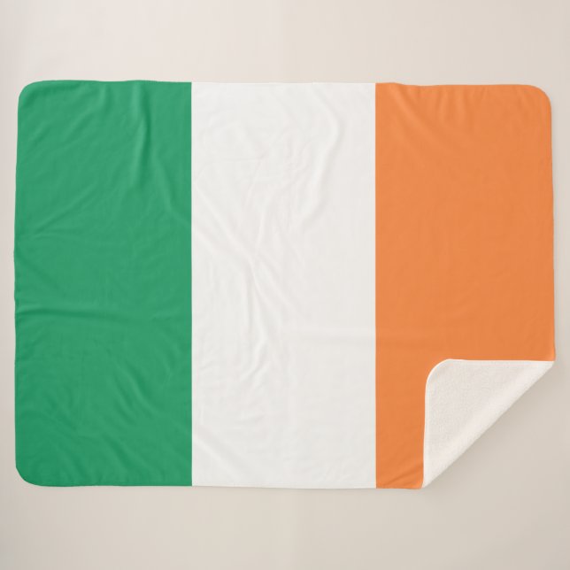 Irish Flag (Republic of Ireland) (ROI) (Eire) Sherpa Blanket (Front (Horizontal))