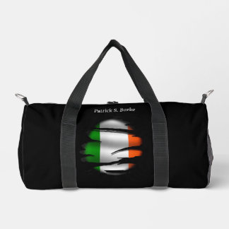 Irish Flag Ripped Personalised Duffle Bag