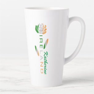 Irish Flag Rose Personalised Large Latte Mug