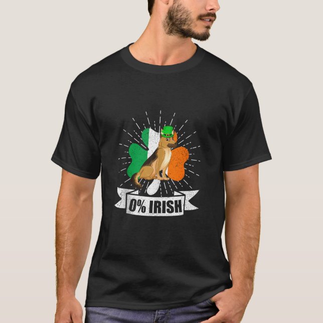 Irish Flag Saint Patrick s Day Shamrock German She T-Shirt (Front)