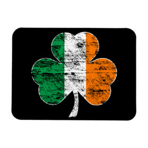 Irish Flag Shamrock (Distressed) Flexi Magnet