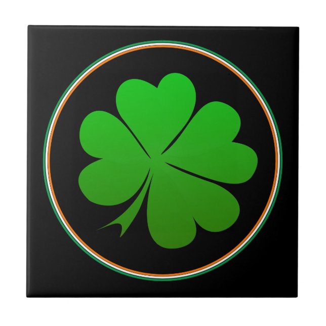 Irish Flag, Shamrock, Ireland decor, Home Tile (Front)