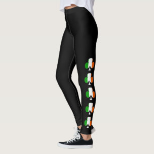 Irish Flag Shamrock Leggings